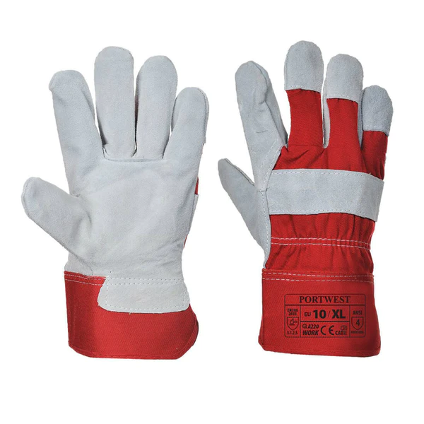 portwest premium chrome rigger red gloves a220re 600x