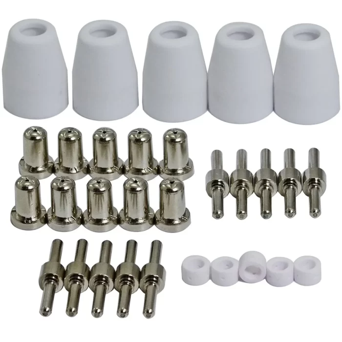 PT-31 Plasma Electrode Nozzle Tip Kit Extended Nickel-plated Fit CUT 30 40 40D 50 CT312 Plasma Cutter Torch 30pcs
