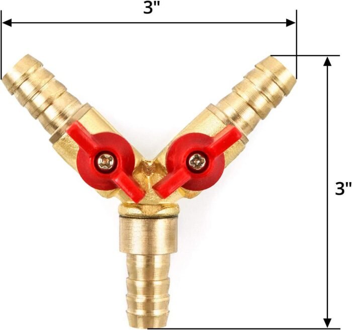 3 way hose size