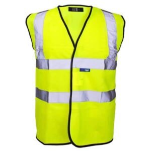 spt hi vis vest yellow velcro