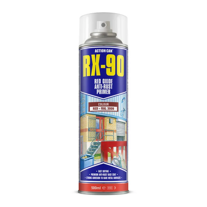 ACTION CAN Red Oxide Anti-Rust Primer Aerosol, 500ml - RX-90
