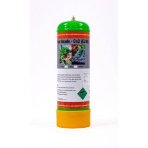 Food Grade CO2 E290 disposable gas bottle 2.2ltr for Hydroponics and Aquarium, 2.2L – M10*1RH