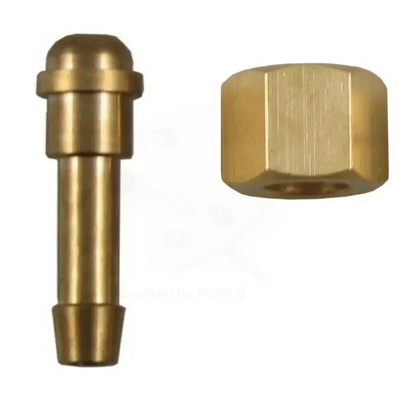3/8 RH Nut with 1/4 Tail for Welding Regulator or Flow Meter