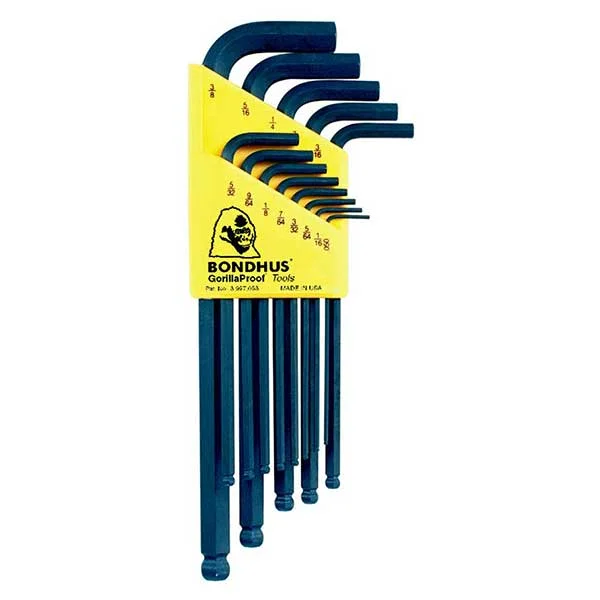 Bondhus 10937 BLX13 - Hex Key Set Ball End 13 pc .050-3/8"