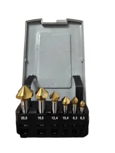 RIGHT LINES HSS 3 Flute Metal Countersink, 6 pcs